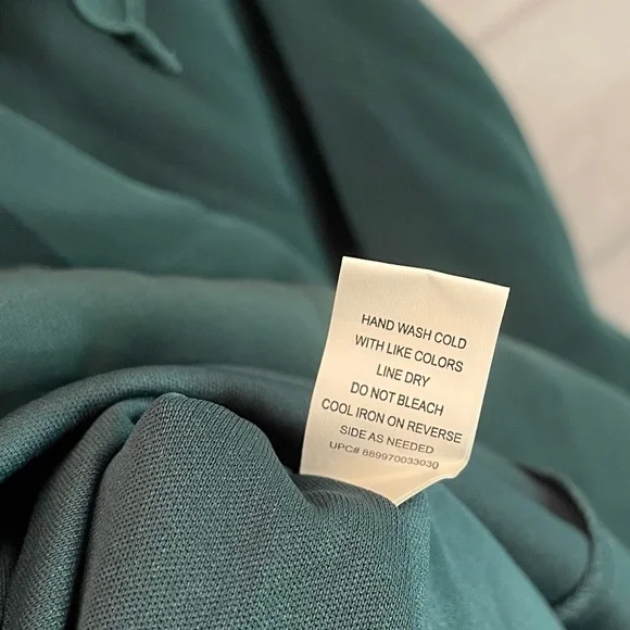 Dear Moon Sleeveless Square-Neck Tie-Back Ruffle-Hem Scuba Dress Green Size 5 - Picture 8 of 9